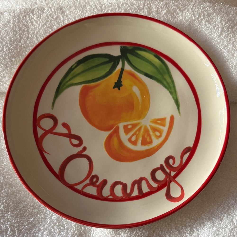 Anthropologie x Harlie Brown  L Orange Plate